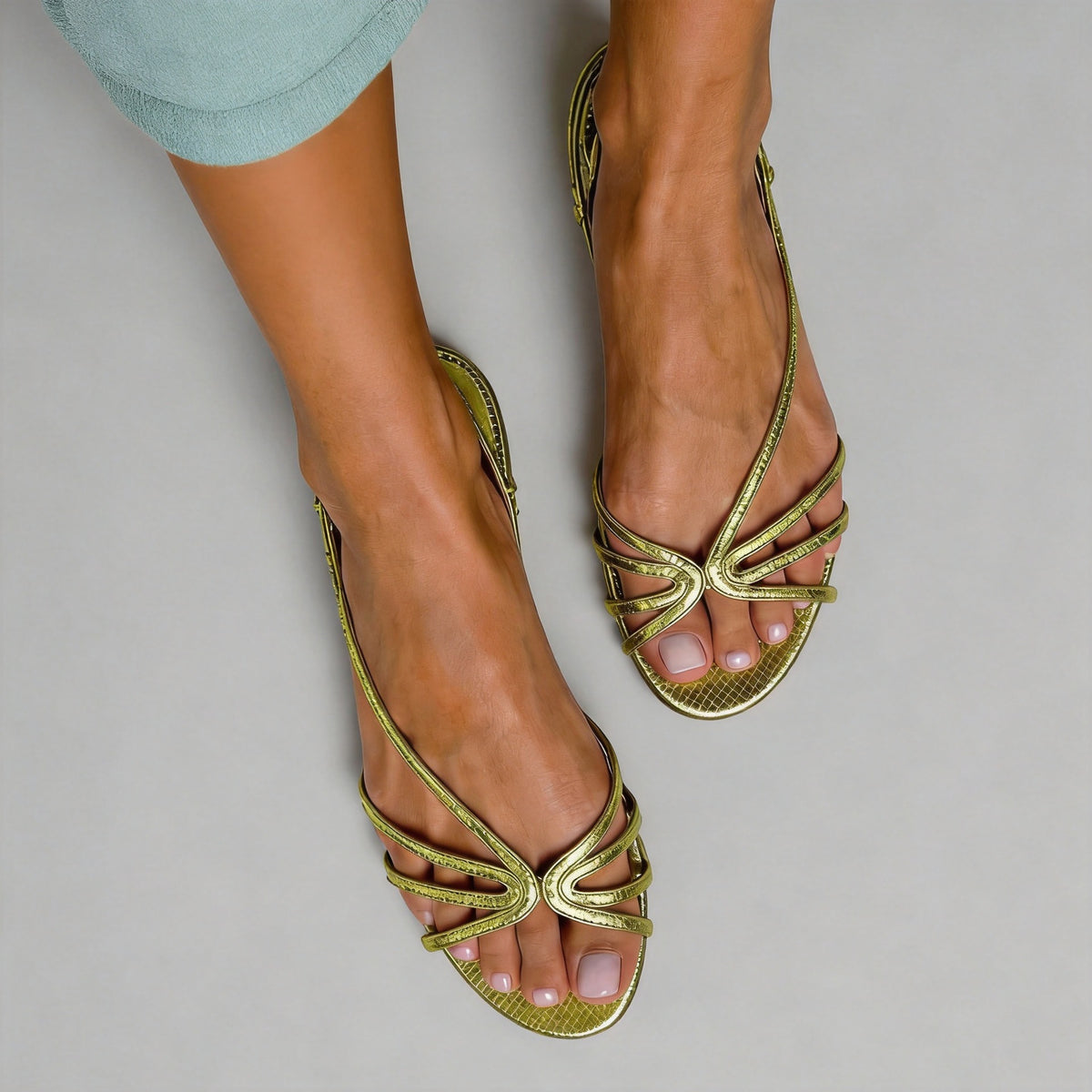 Camille™ | Golden Sandals, Summer Elegance