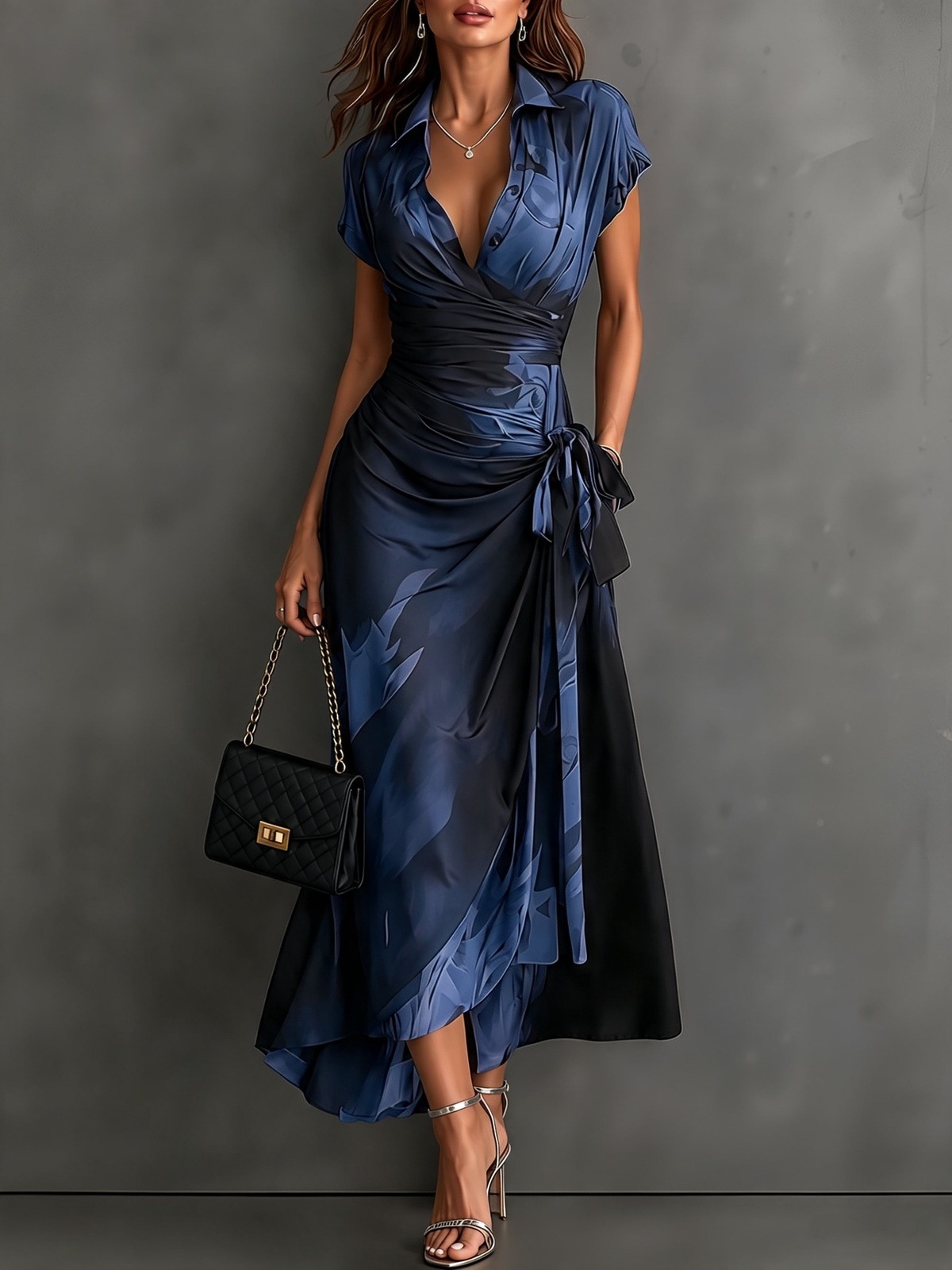 The Copper Wrap Dress