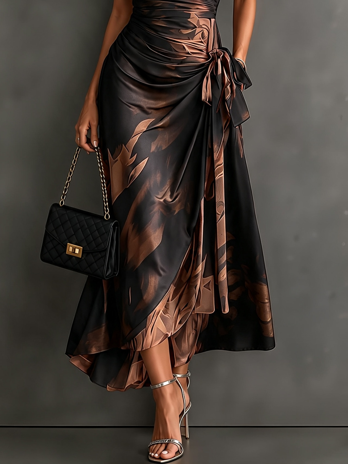 The Copper Wrap Dress