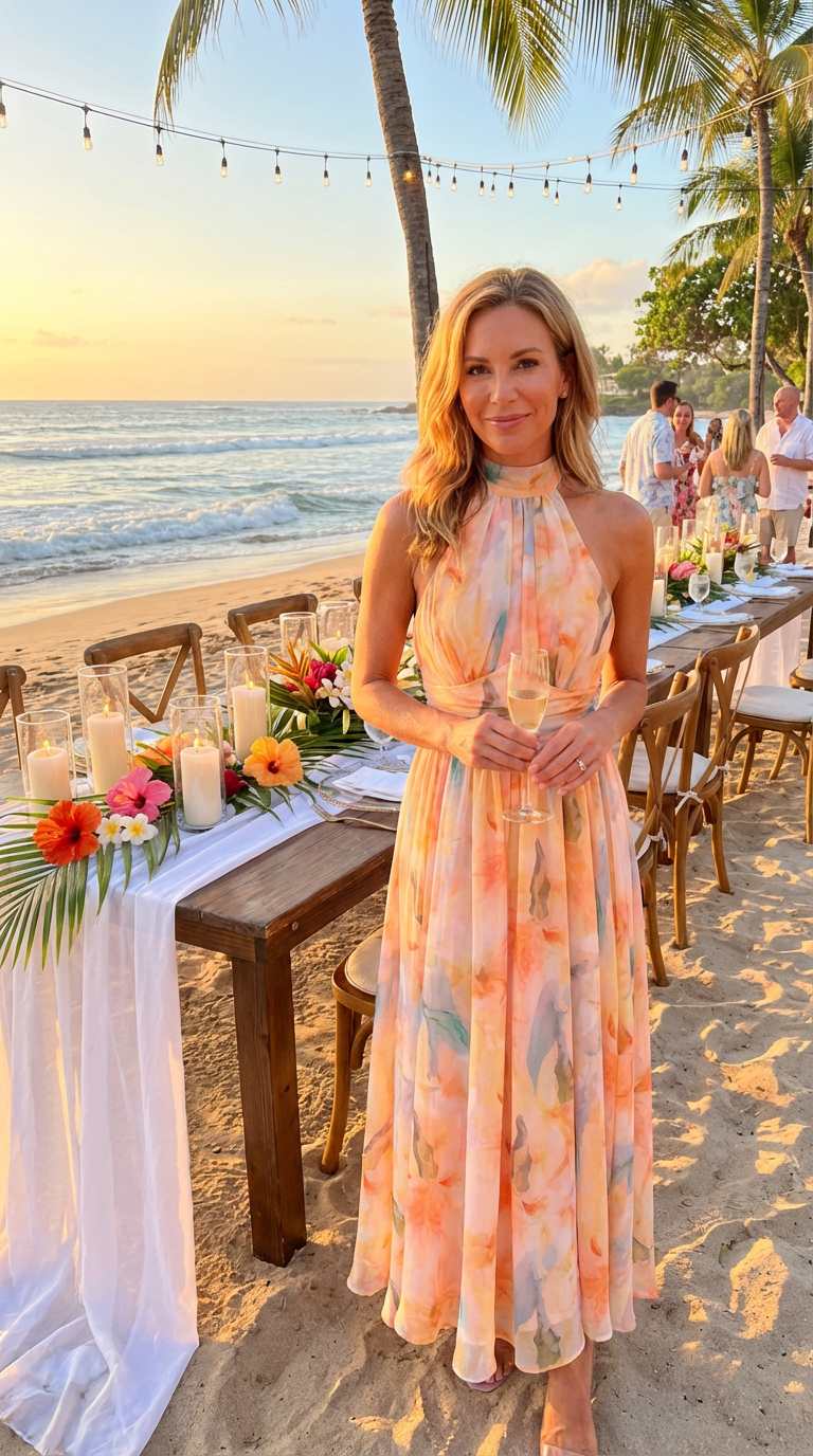 Halter™ - Maxi Dress with Print