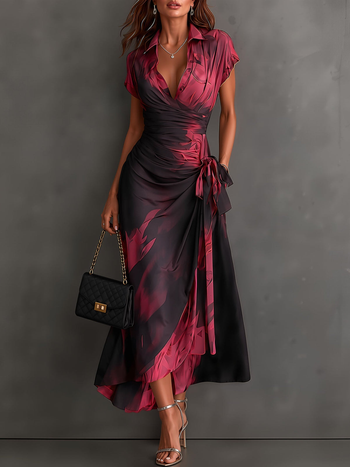 The Copper Wrap Dress